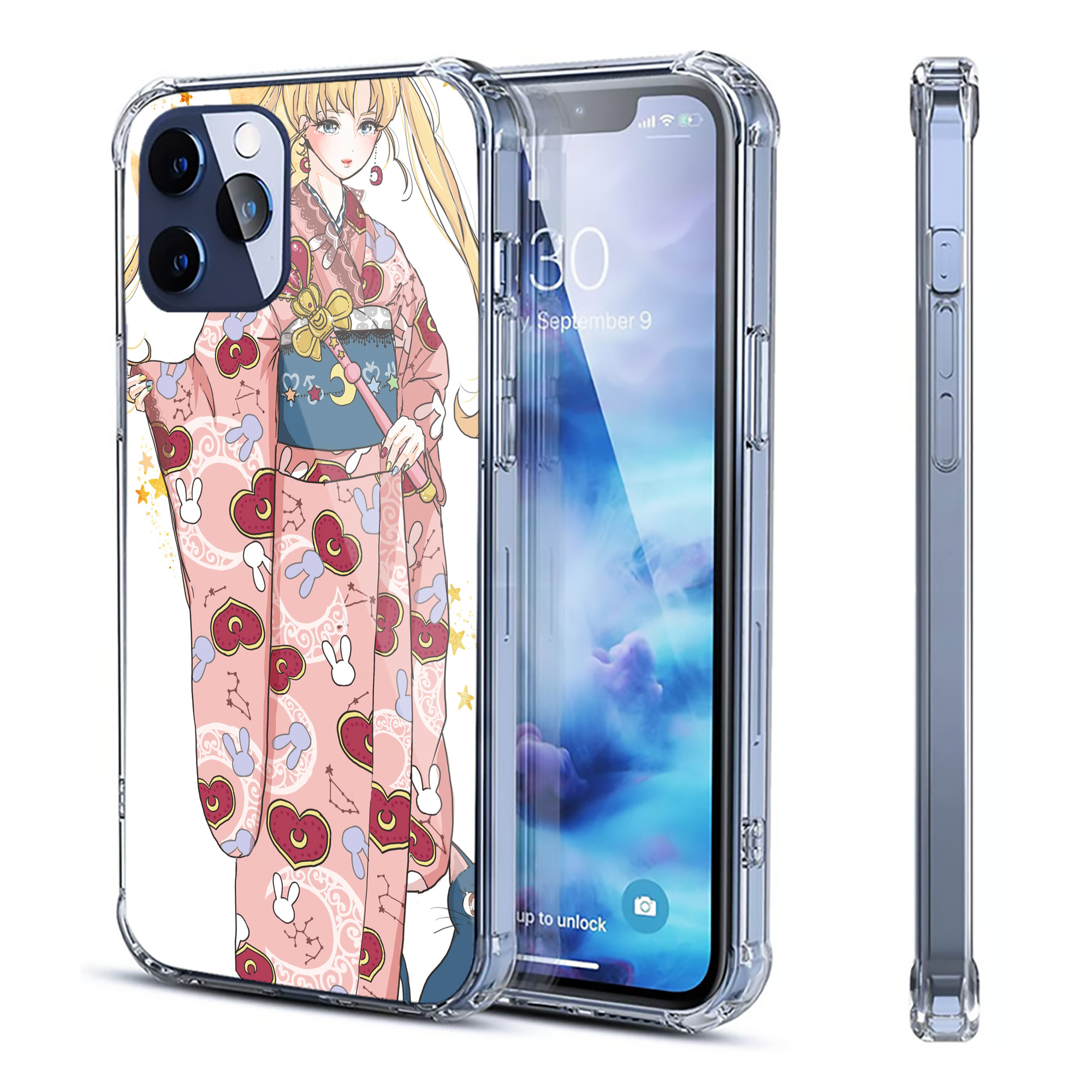 （画像用） 美少女戦士セーラームーン Sailor Moon 【iPhone 12シリーズ対応】透明スマホケース（クリアソフトケース）